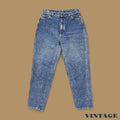 Vintage 90s Lee Tapered Leg Mom Jeans Mid Blue Stonewash W31 L29