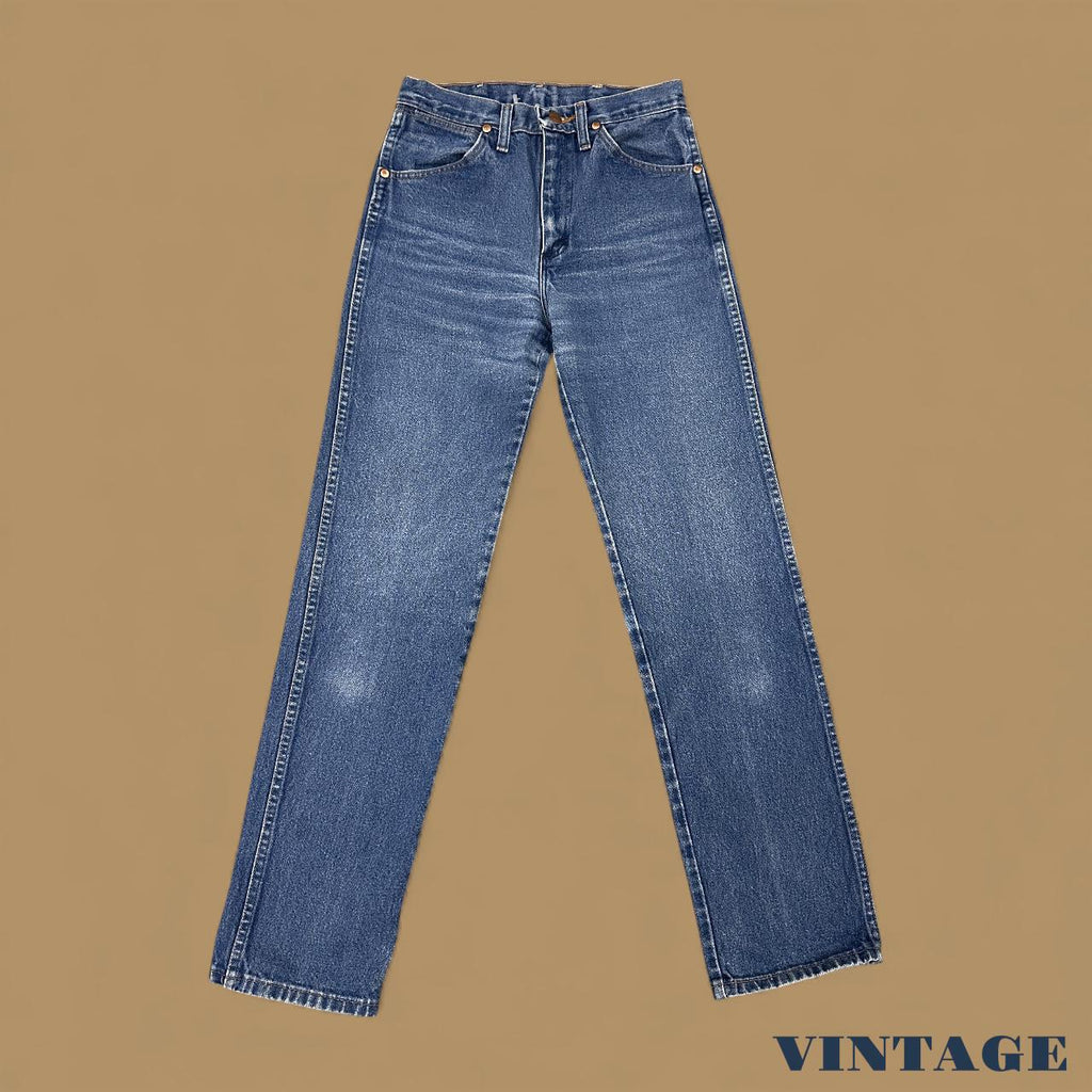 Vintage Wrangler Straight Leg Boyfriend/Mom Jeans Mid Blue W28 L34