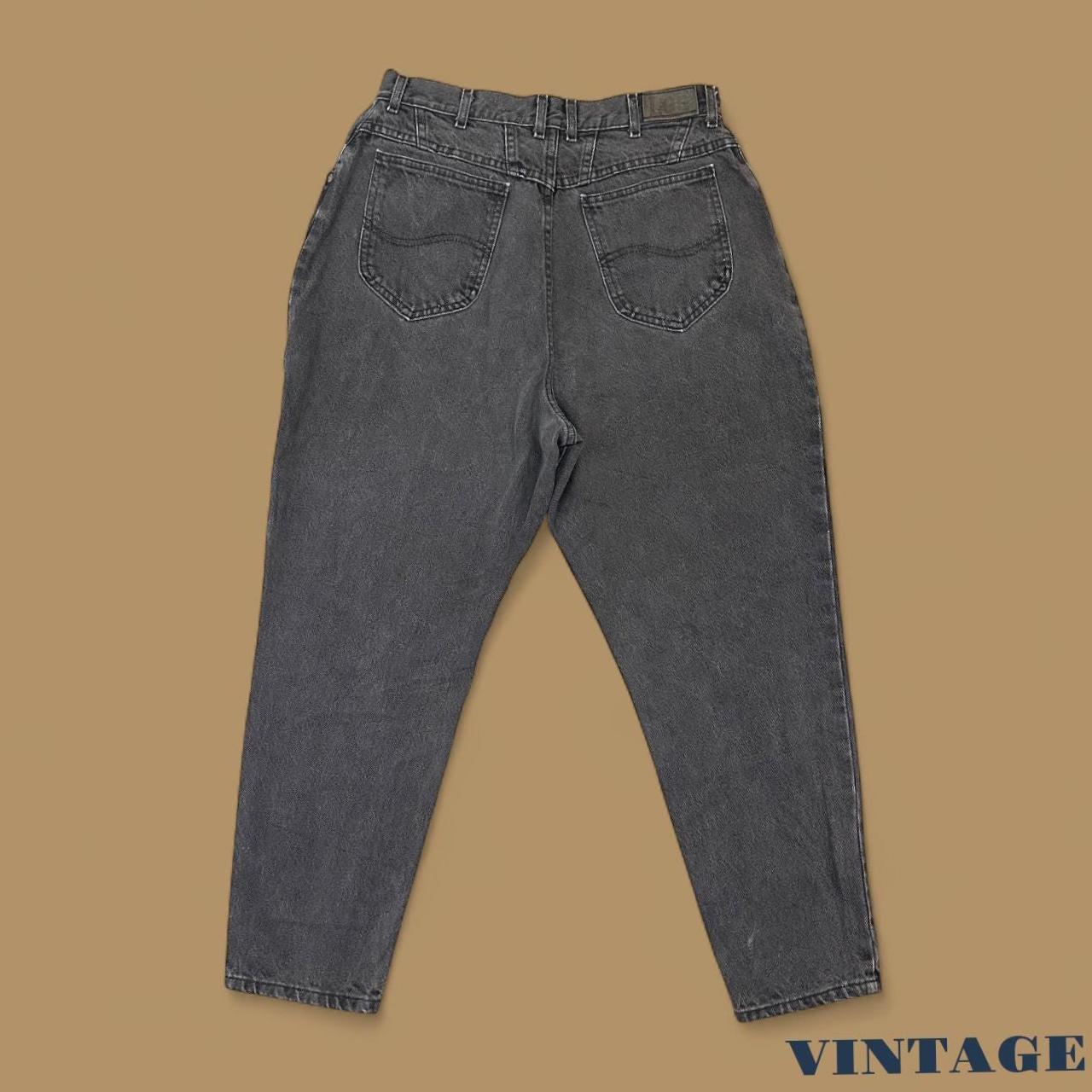 Vintage 90s Lee Tapered Leg Mom Jeans Charcoal Black W31 L26