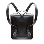 Handmade Leather City Backpack - Gothic Striped Yellow & Black