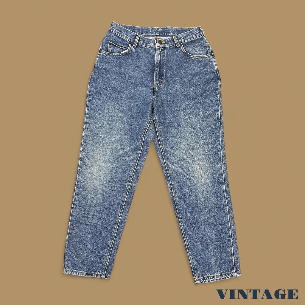 Vintage 90&#39;s Lee Tapered Leg Mom Jeans Mid Blue W30 L29