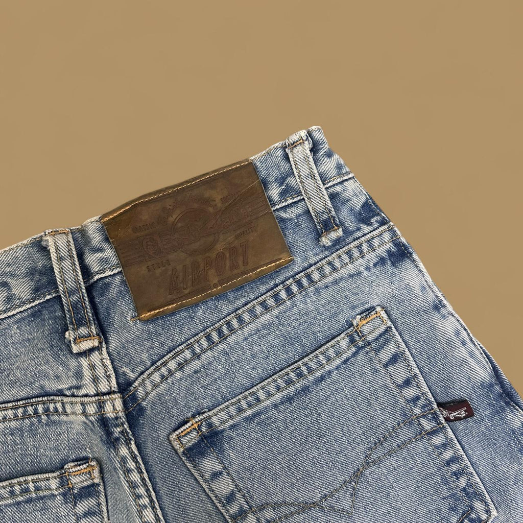Vintage Y2k Airport Bootcut Jeans Light Blue W25 L26