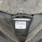 Vintage Champion Two-Tone Hoodie Grey/Burgundy XL