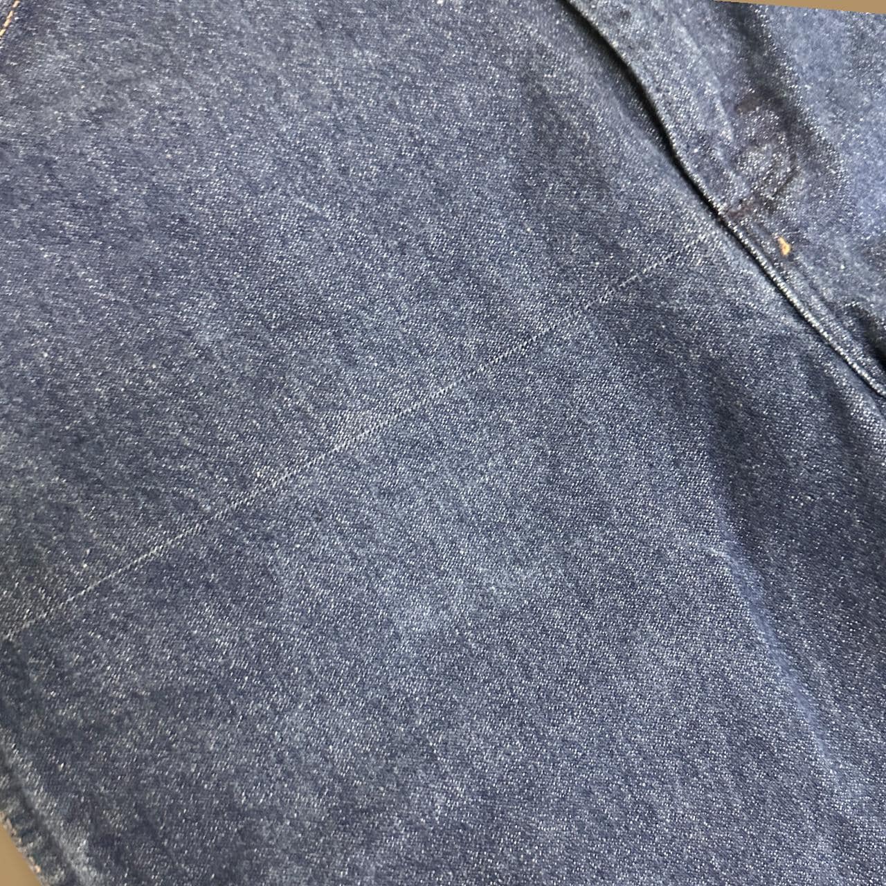 Vintage Wrangler USA Made Raw Hem Straight Leg Ankle Jeans Dark Blue W36 L28