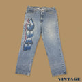 Vintage Lee Straight Leg Custom Juan Jeans Light Blue W40 L32