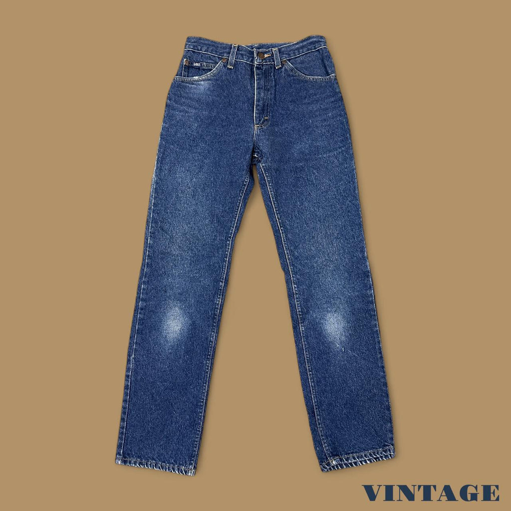 Vintage Lee Straight Leg Boyfriend Jeans Dark Blue W27 L30