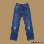 Vintage Lee Straight Leg Boyfriend Jeans Dark Blue W27 L30