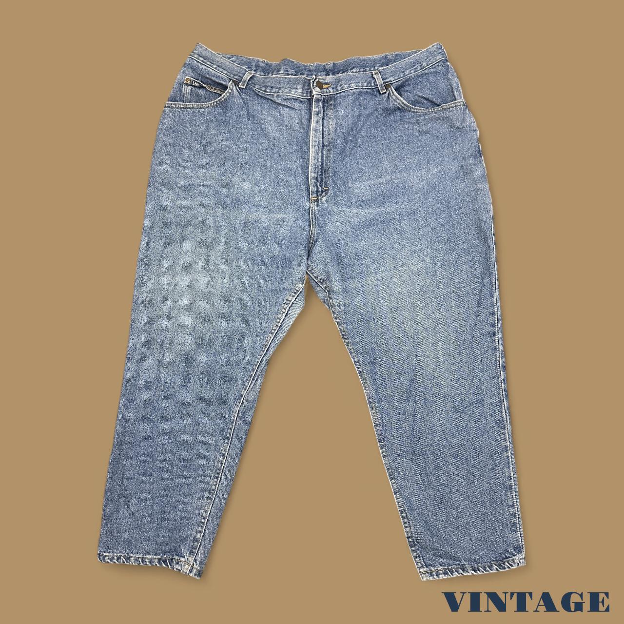 Vintage 90s Lee Tapered Leg Mom Jeans Mid Blue W42 L25