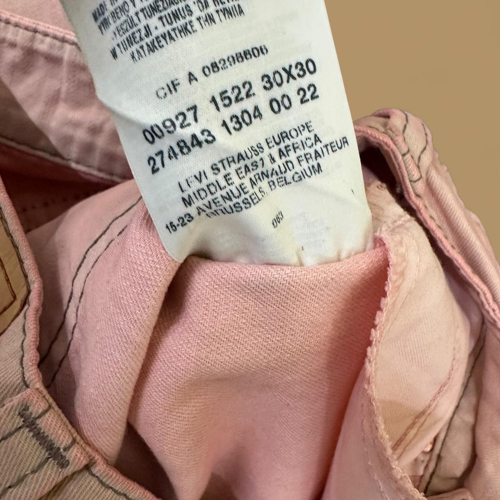 Vintage Levi's 927 Low Rise Bootcut Jeans Light Pink W30 L30