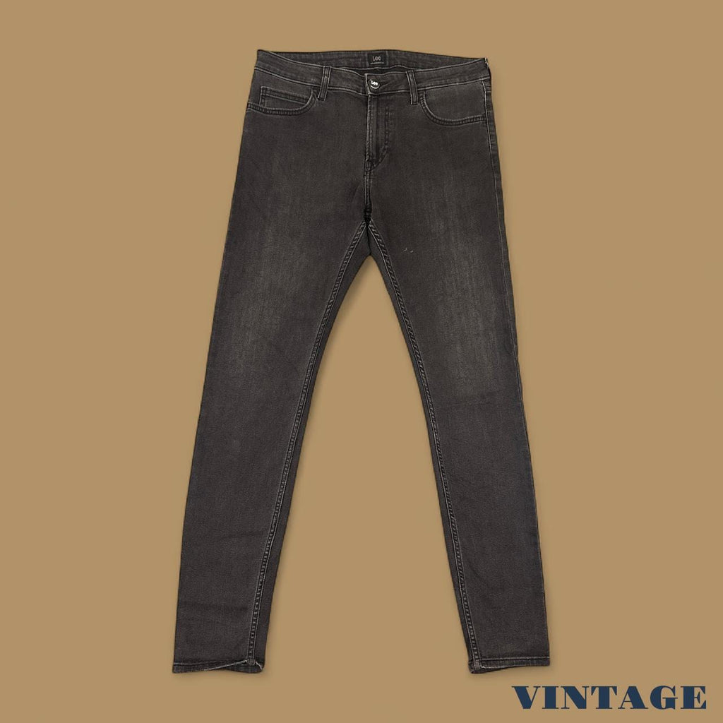 Vintage Lee Malone Slim Straight Leg Jeans Charcoal Black W33 L32