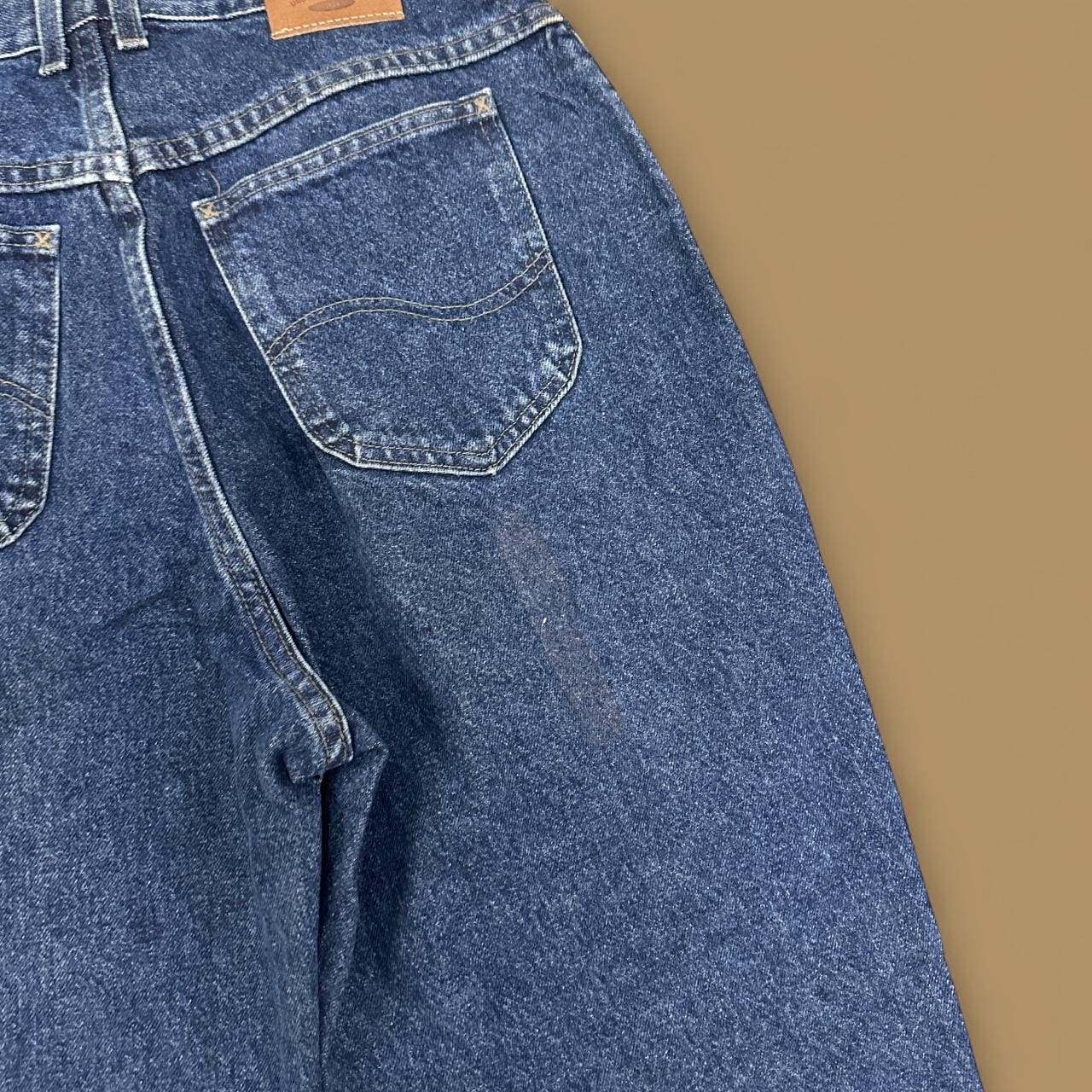 Vintage 90&#39;s Lee Tapered Leg Mom Jeans Dark Blue W32 L30