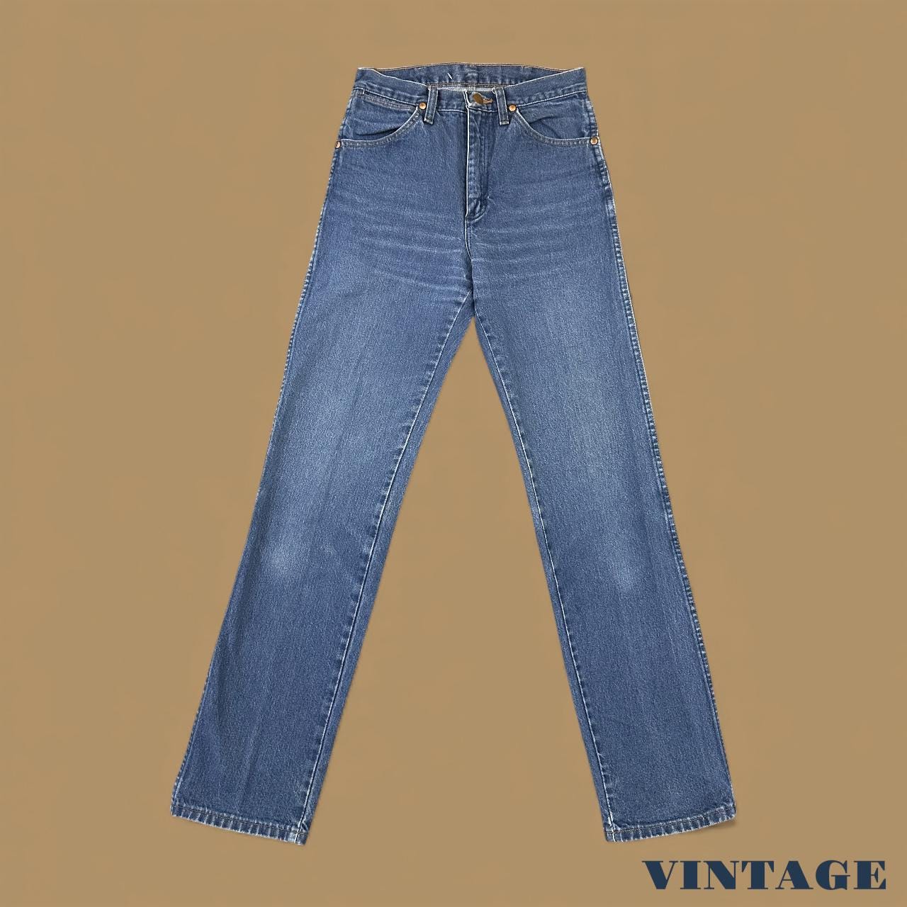 Vintage Wrangler USA Straight Leg Boyfriend Jeans Mid Blue W28 L34