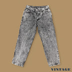 Vintage 80&#39;s Lee Straight Leg Jeans Acid Wash Grey W32 L29