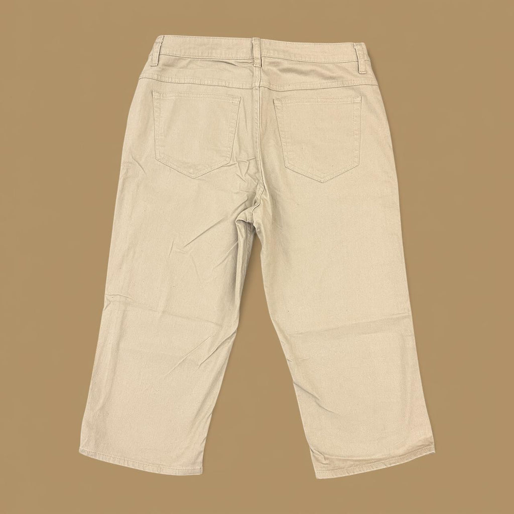 Vintage Lee Riders Cropped Capri Jeans Beige W33 L19