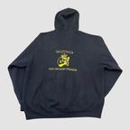 Vintage Jerzees Cheese Steak Graphic Zip Up Hoodie Black XXL