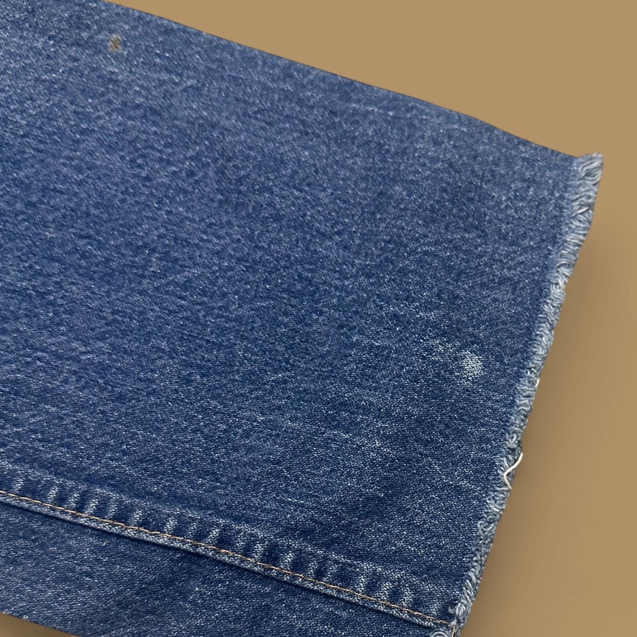 Vintage Wrangler USA Made Raw Hem Straight Leg Ankle Jeans Mid Blue W34 L28