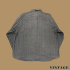 Vintage John F.Gee Plain Denim Shirt Charcoal Black XXL