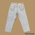 Vintage Levi&#39;s 550 Relaxed Straight Leg Jeans Light Blue W36 L30