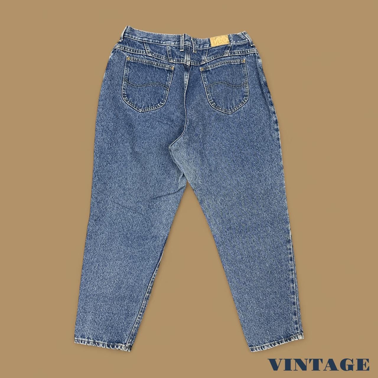 Vintage 90&#39;s Lee Tapered Leg Mom Jeans Mid Blue W34 L28
