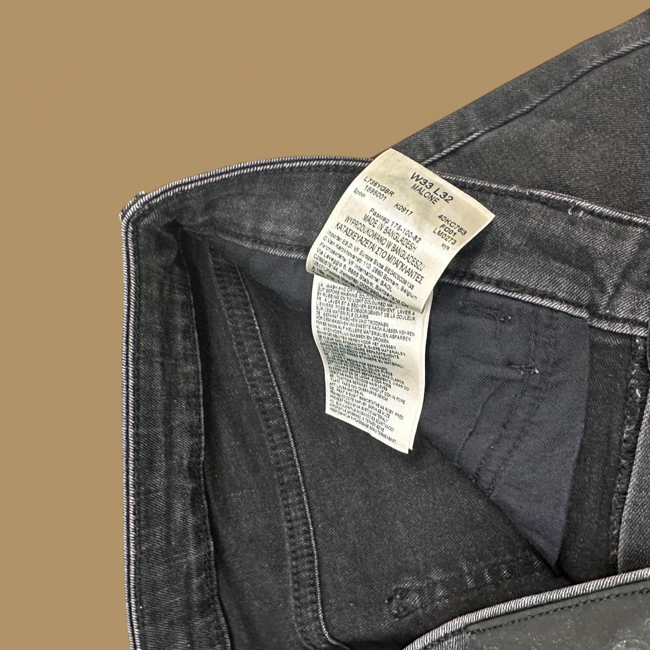 Vintage Lee Malone Slim Straight Leg Jeans Charcoal Black W33 L32