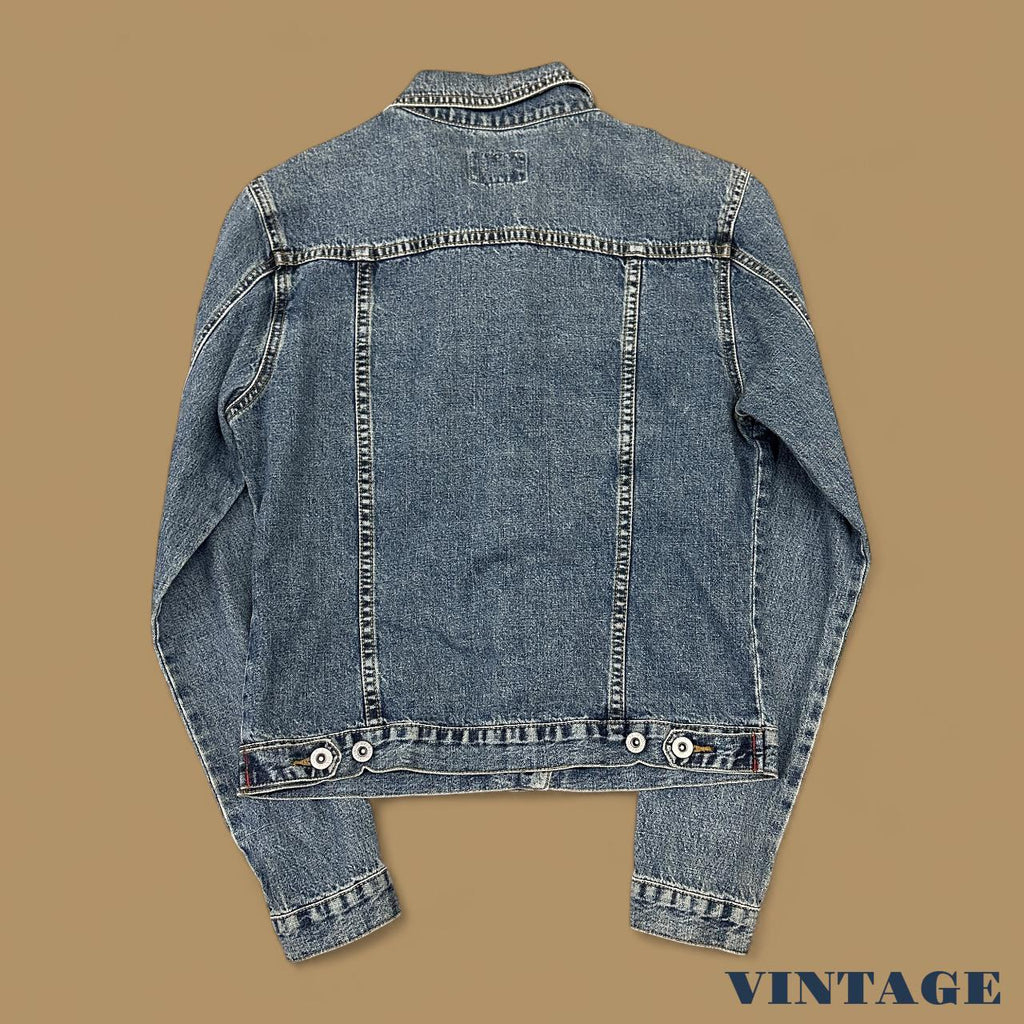 Vintage Republic Denim Trucker Jacket Mid Blue Small