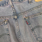 Vintage Levi&#39;s 550 Relaxed Straight Leg Jeans Pink/Blue W40 L32