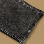 Vintage Levi's 512 Distressed Raw Hem Straight Ankle Jeans Charcoal Black W34 L26