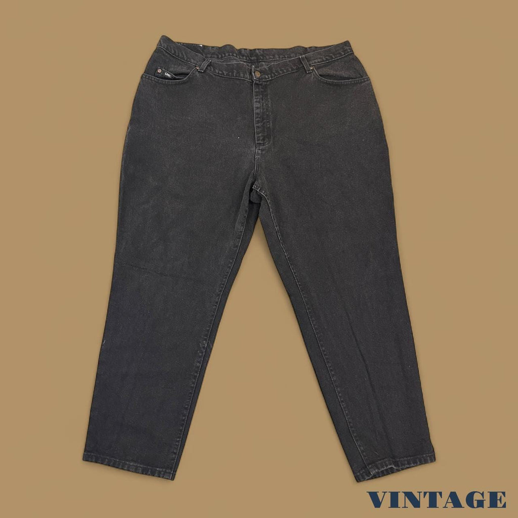 Vintage 90s Lee Tapered Leg Mom Jeans Black W44 L28