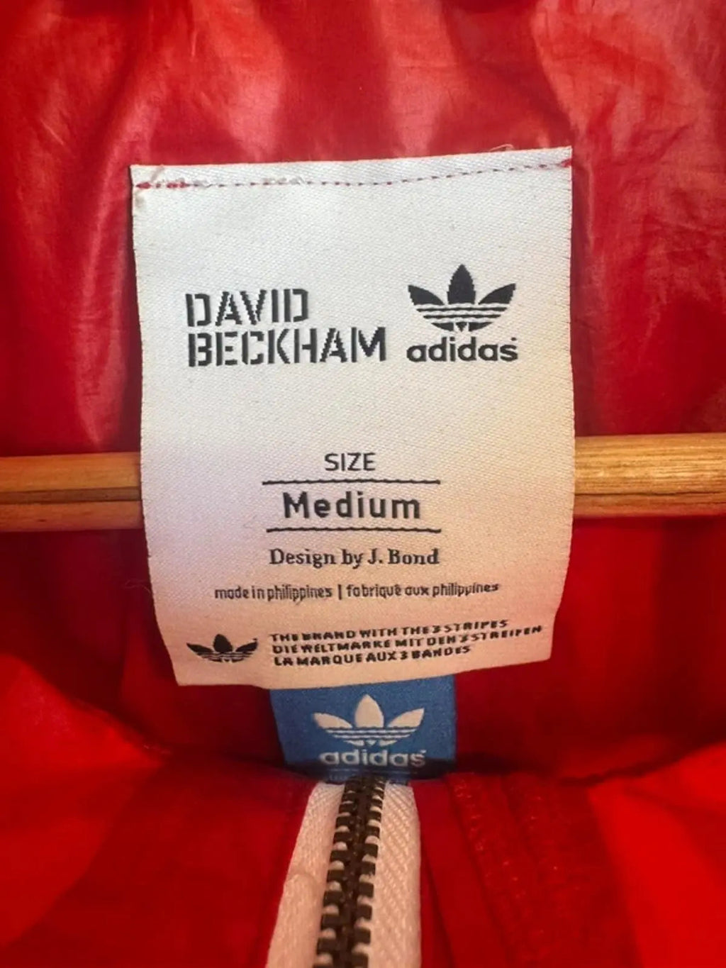 Vintage Adidas David Beckham Jacket by J.Bond Windbreaker Coat Medium