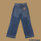 Vintage Wrangler Wide Leg Crop Cargo Baggy Jeans Dark Blue W27 L27