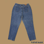 Vintage 90&#39;s Lee Tapered Leg Mom Jeans Dark Blue W34 L30