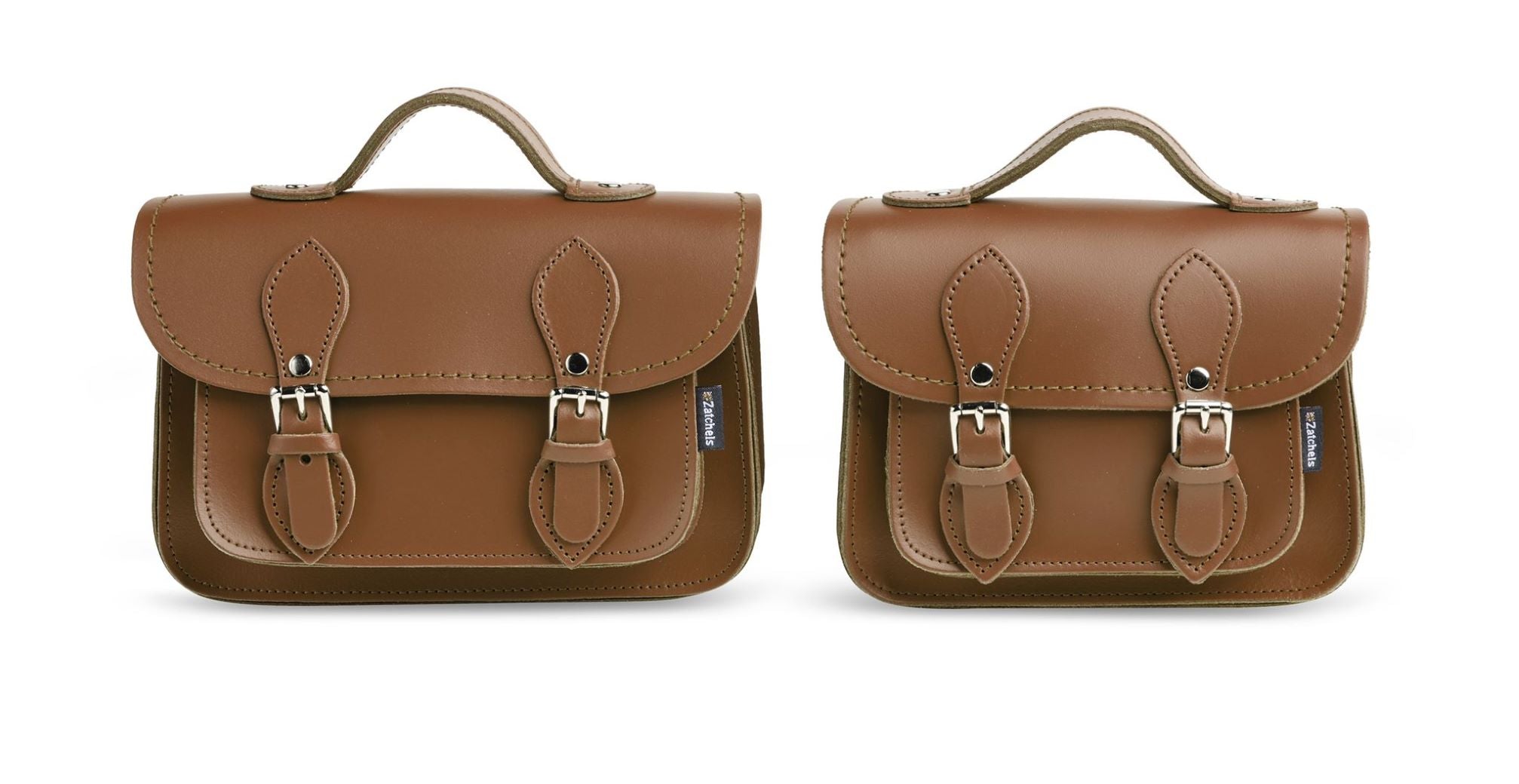 Handmade Leather Micro Satchel - Chestnut Plus