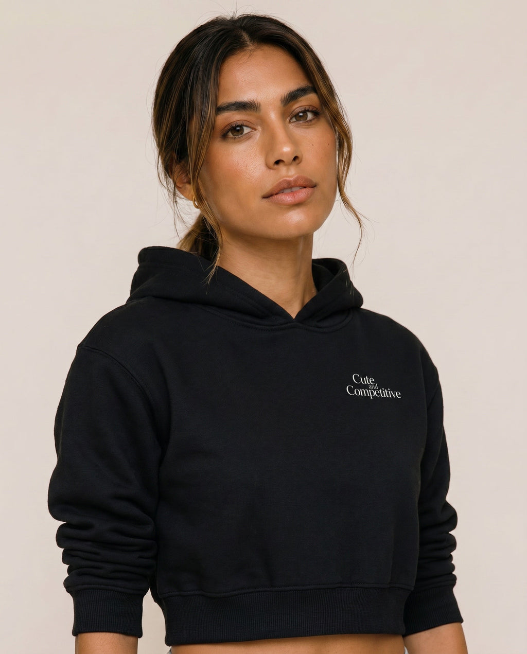 Cute and Competitive Cropped Hoodie