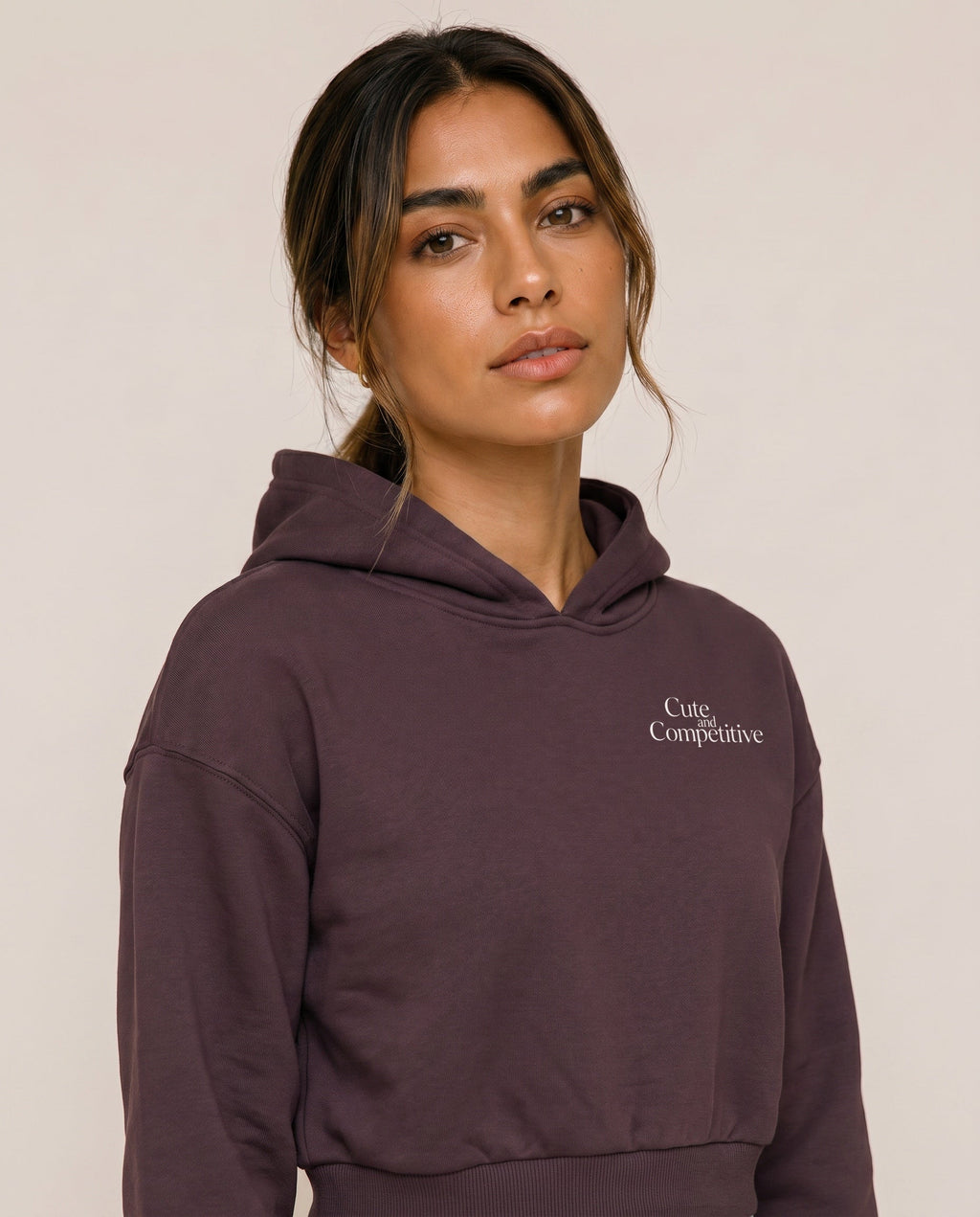 Cute and Competitive Cropped Hoodie