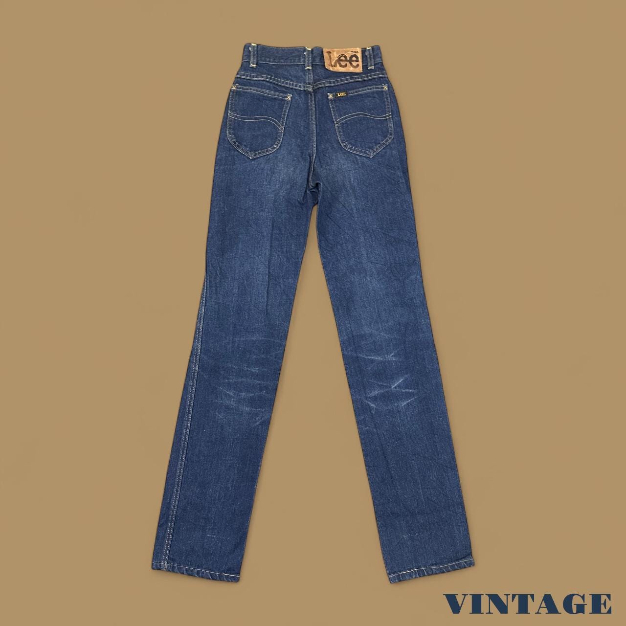 Vintage Lee Straight Leg Boyfriend Jeans Dark Blue W23 L32