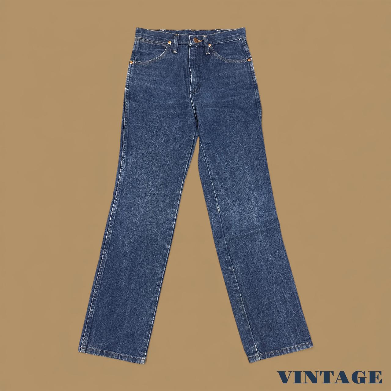 Vintage Wrangler Straight Leg Boyfriend Jeans Dark Blue W28 L32