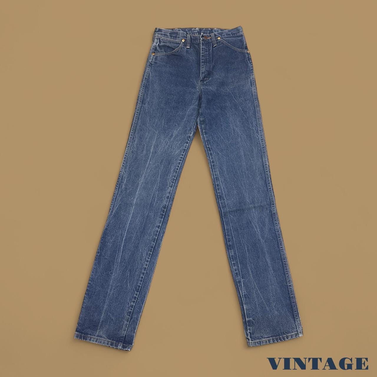Vintage Wrangler USA Faded Straight Leg Jeans Dark Blue W29 L38