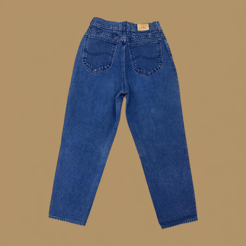 Vintage 90s Lee Baggy Tapered Leg Jeans Dark Blue W26 L26