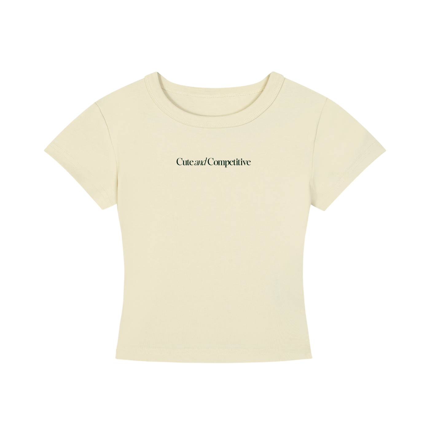 Cute and Competitive Cropped T-Shirt Apricot