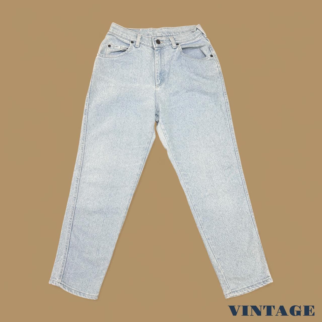Vintage 90s Lee Tapered Leg Mom Jeans Light Blue W28 L27