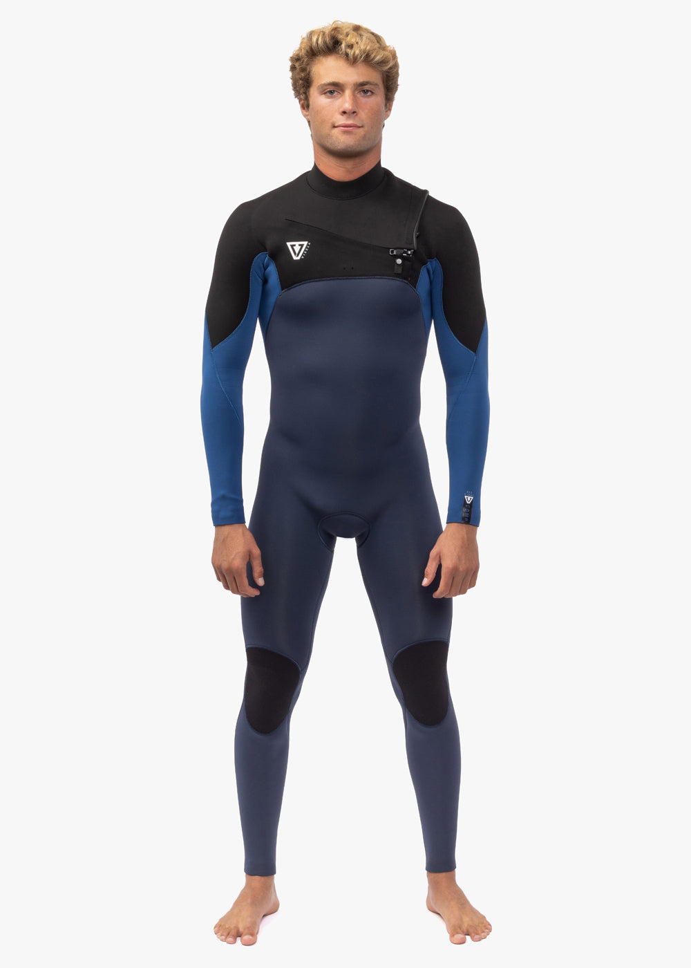 Vissla 7 Seas Comp 4-3 Chest Zip Full Suit harbour blue