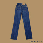 Vintage Lee Straight Leg Boyfriend Jeans Dark Blue W25 L36