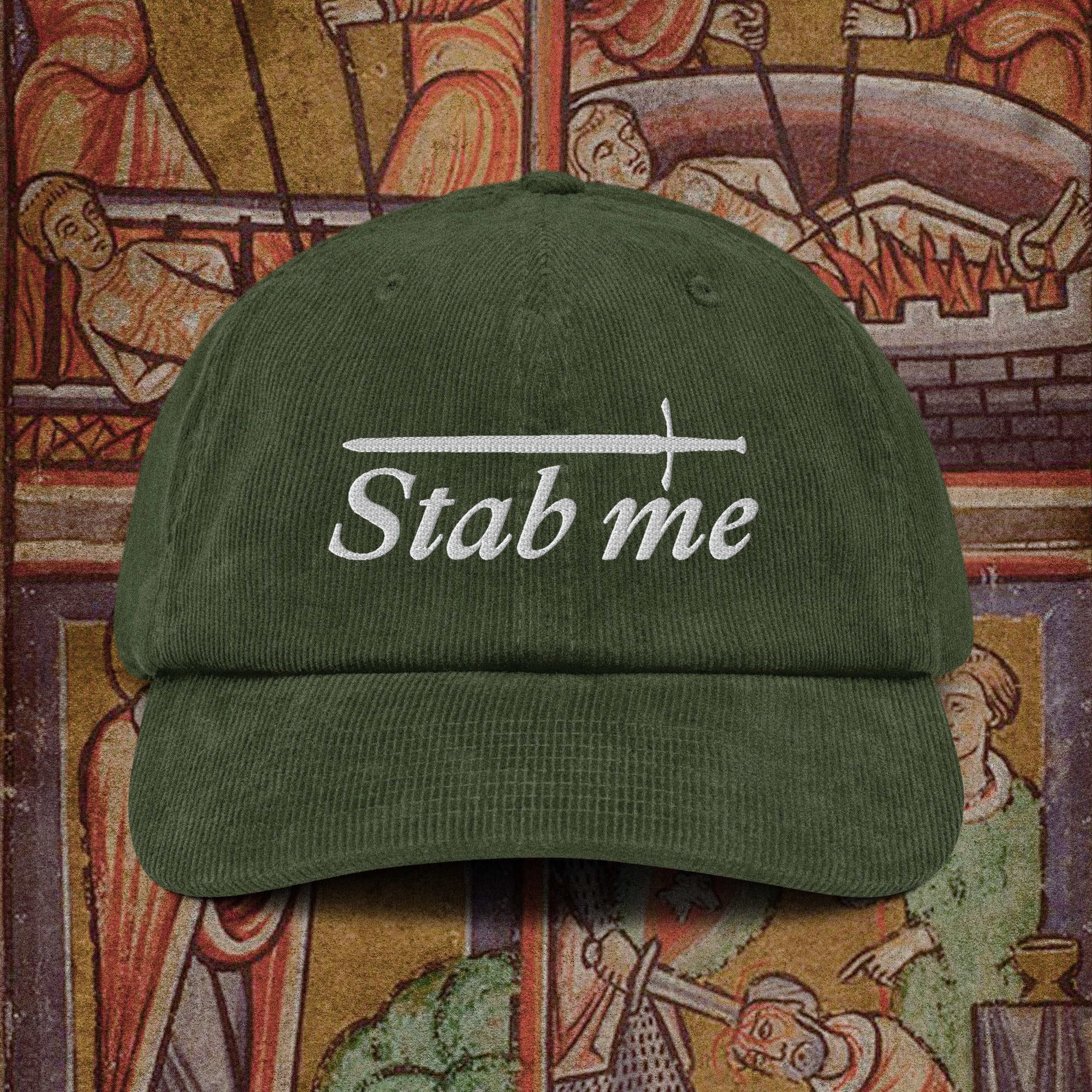 stab me - corduroy hat Dark Olive