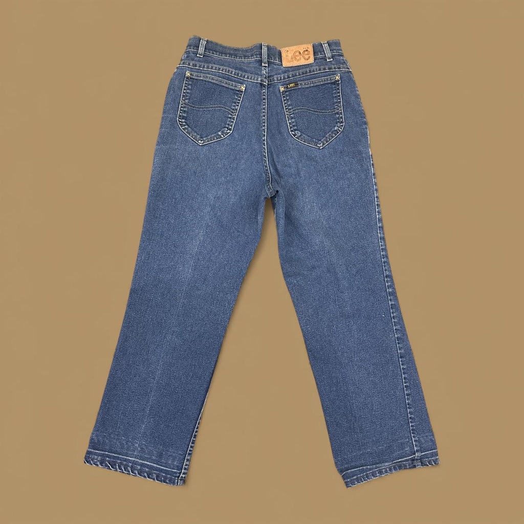 Vintage Lee Straight Loose Fit Jeans Dark Blue W29 L25