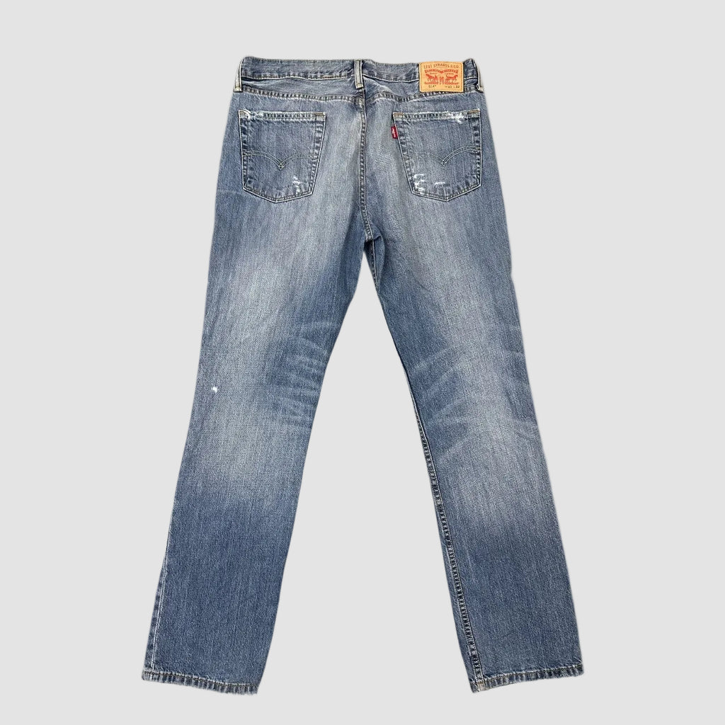 Vintage Levi's 514 Distressed Slim Fit Jeans Mid Blue W33 L32