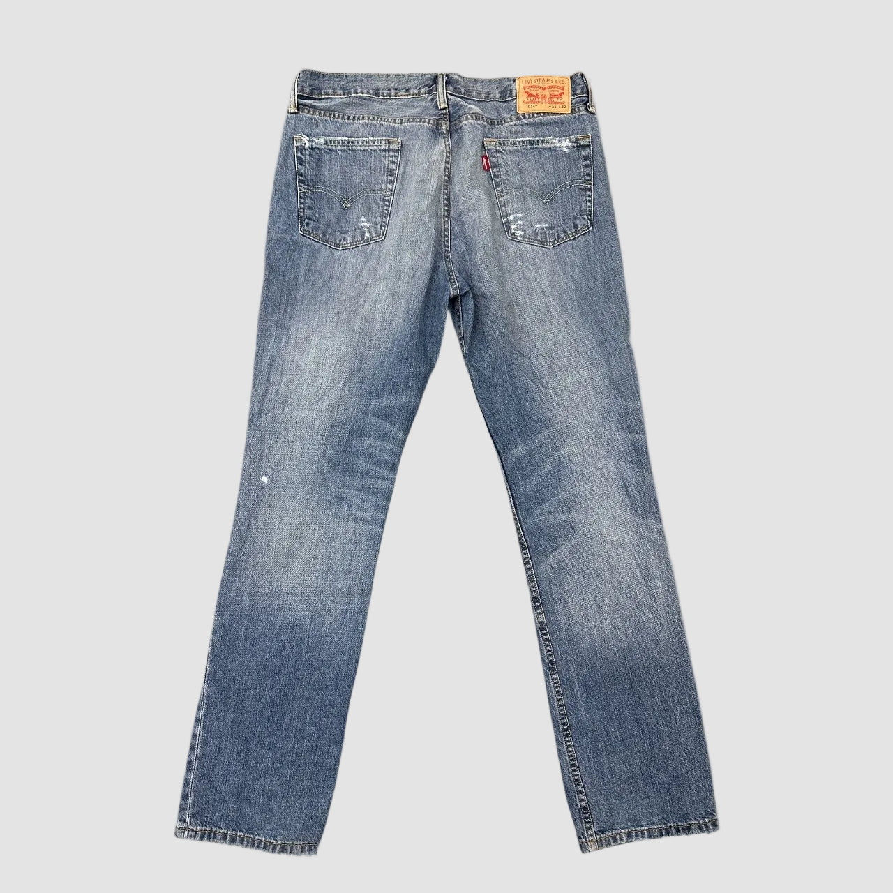 Vintage Levi's 514 Distressed Slim Fit Jeans Mid Blue W33 L32