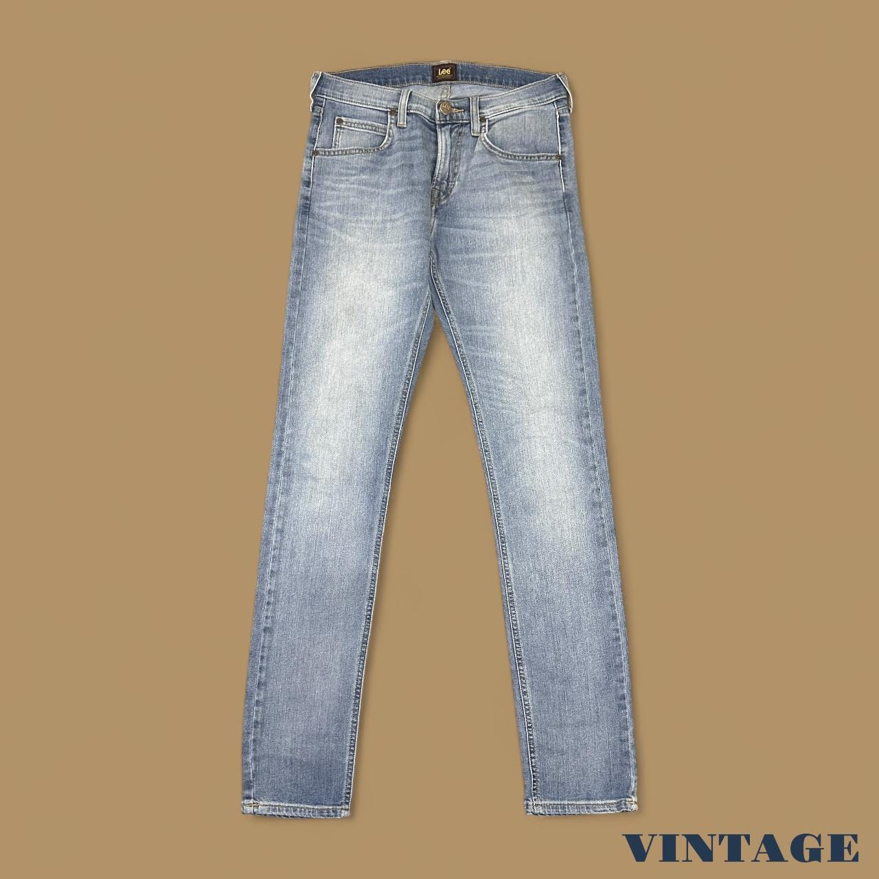 Vintage Lee Luke Slim Straight Leg Jeans Light Blue W29 L32