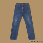 Vintage Wrangler USA Straight Leg Jeans Dark Blue W35 L36