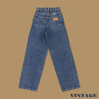 Vintage Wrangler Barrel Straight Leg Wide Leg Jeans Mid Blue W24 L30