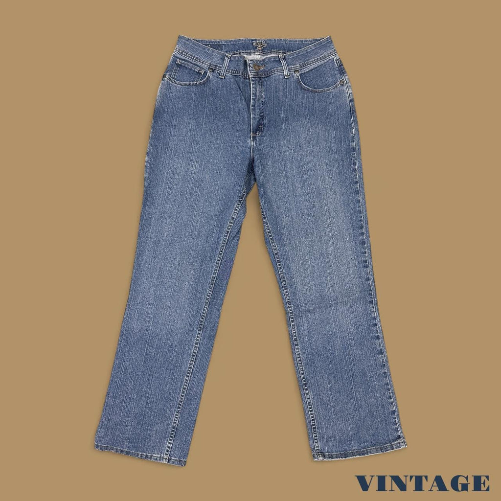 Vintage Lee Riders Straight Leg Relaxed Jeans Mid Blue W34 L32